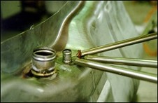 Filler neck on fuel tank